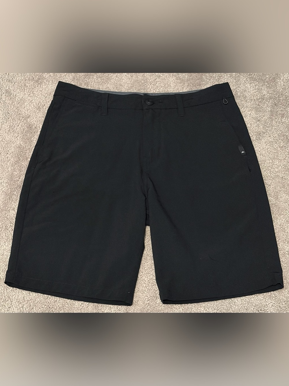 Quiksilver Men’s Amphibian 4 Way Stretch Dry Flight Black Shorts Measured 31x9